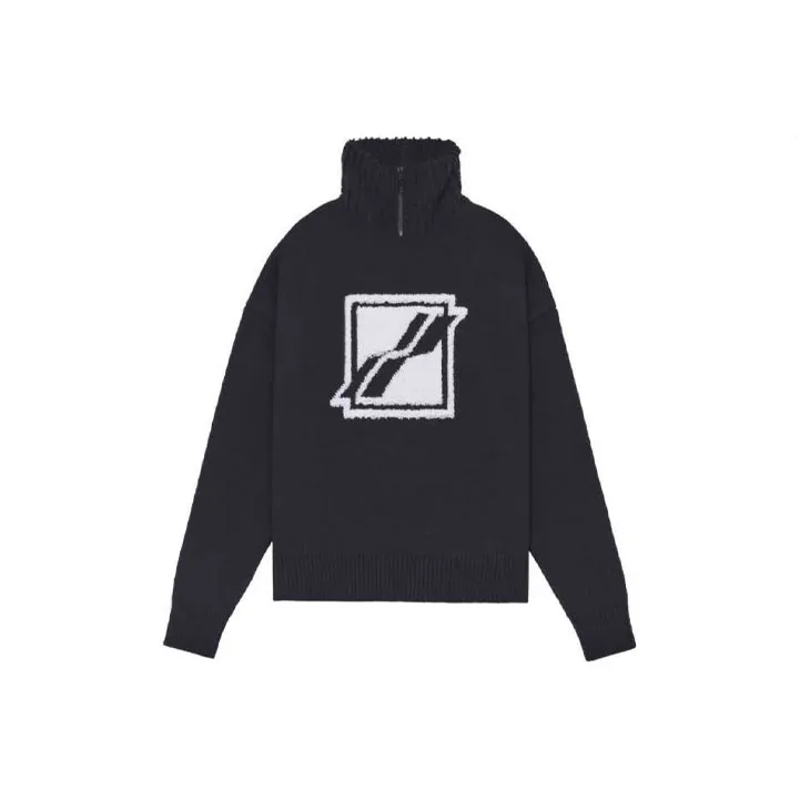 WE11DONE Square Logo Pile Knit Jumper-0