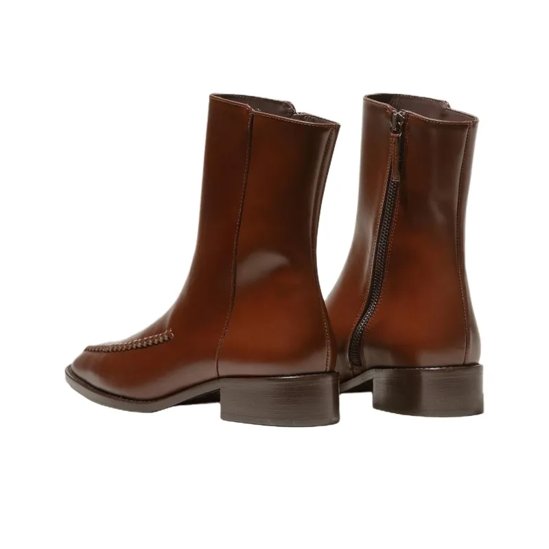 Hereu Metla Ankle Boots 3.5cm Women's Red Brown-2