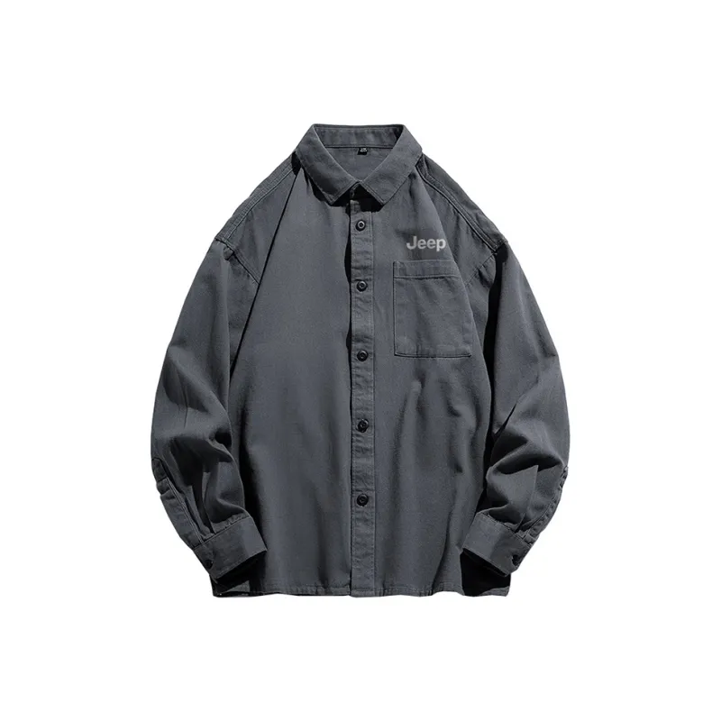 Jeep Polo Collar Long Sleeved Shirt Unisex-6