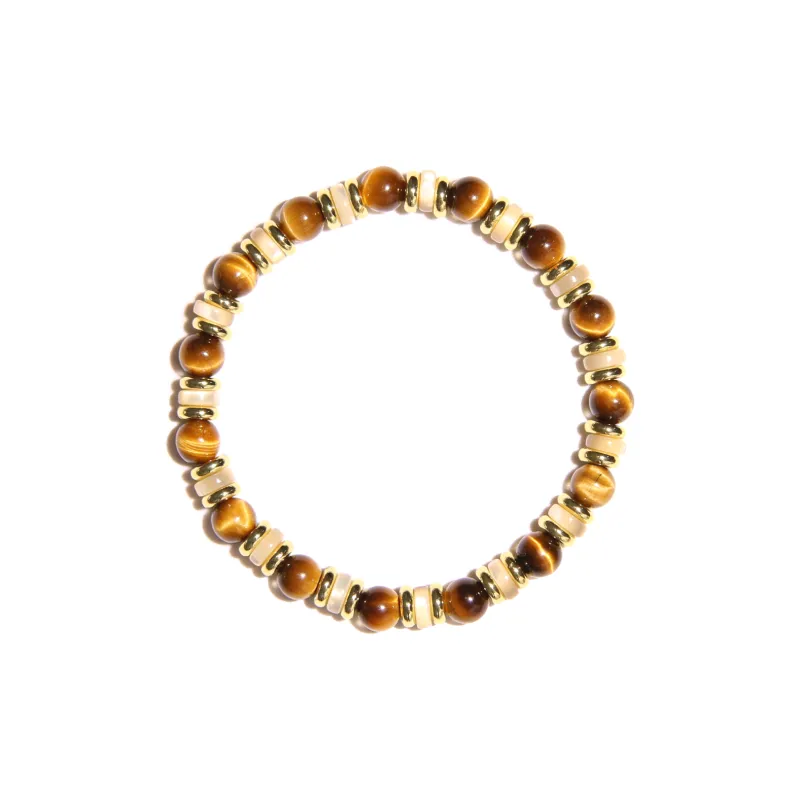 DRAGON LI Yellow Tiger's Eye Stone Bracelets Unisex-2
