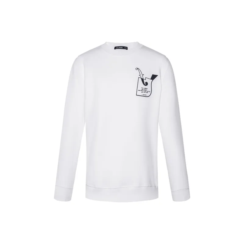 LESS IS MORE Sweatshirt Men's White-0