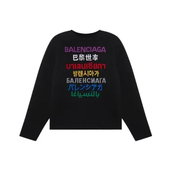 Balenciaga Knitwear Loose Fit Style Men's Black