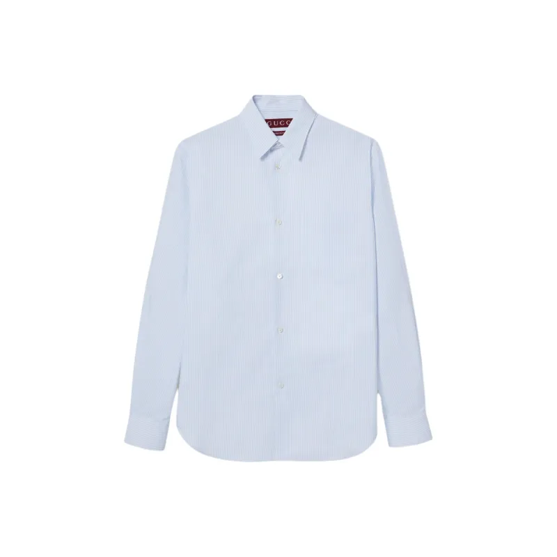 GUCCI Striped Cotton Shirt-0