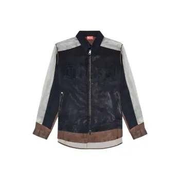 DIESEL S After Printed Trompe L'oeil Printed Shirt