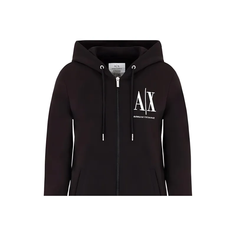 ARMANI EXCHANGE Logo print Zip up Hoodie-4