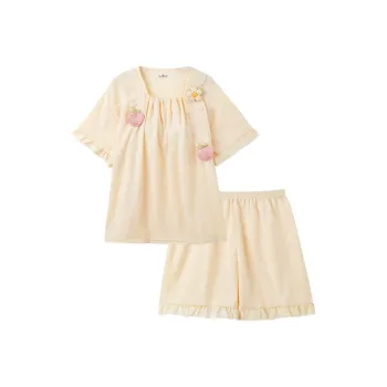 Sleeping Beauty Pajama Set Women's Light Yellow