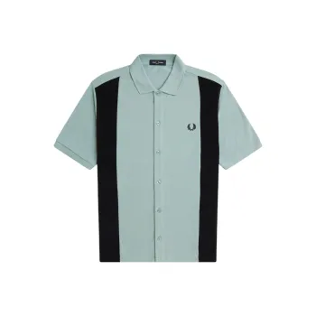 FRED PERRY Shirt Men's Silver Blue