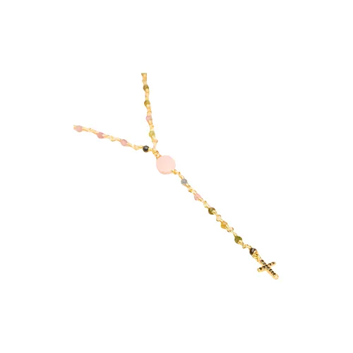 UNE A UNE Tourmaline Beads Opal Zircon Necklaces Women's Gold