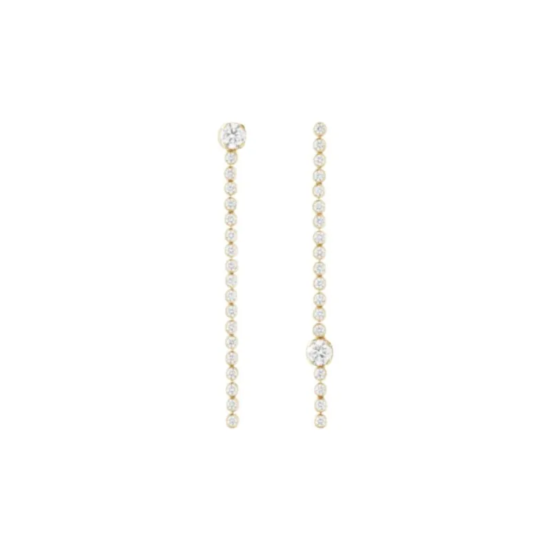 SOPHIE BILLE BRAHE Diamond 18K Gold Drop Earrings Unisex Gold-0