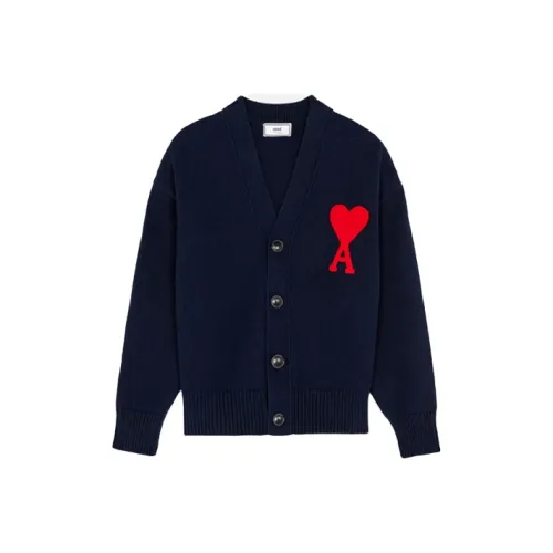 AMIPARIS Ami De Coeur Merino Wool Oversize Cardigan