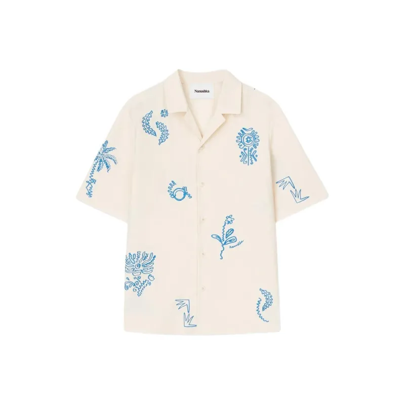 NANUSHKA Bodil Embroidered Short sleeve Shirt-0