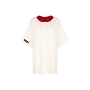 WE11DONE SS21 Sweater Unisex Red White