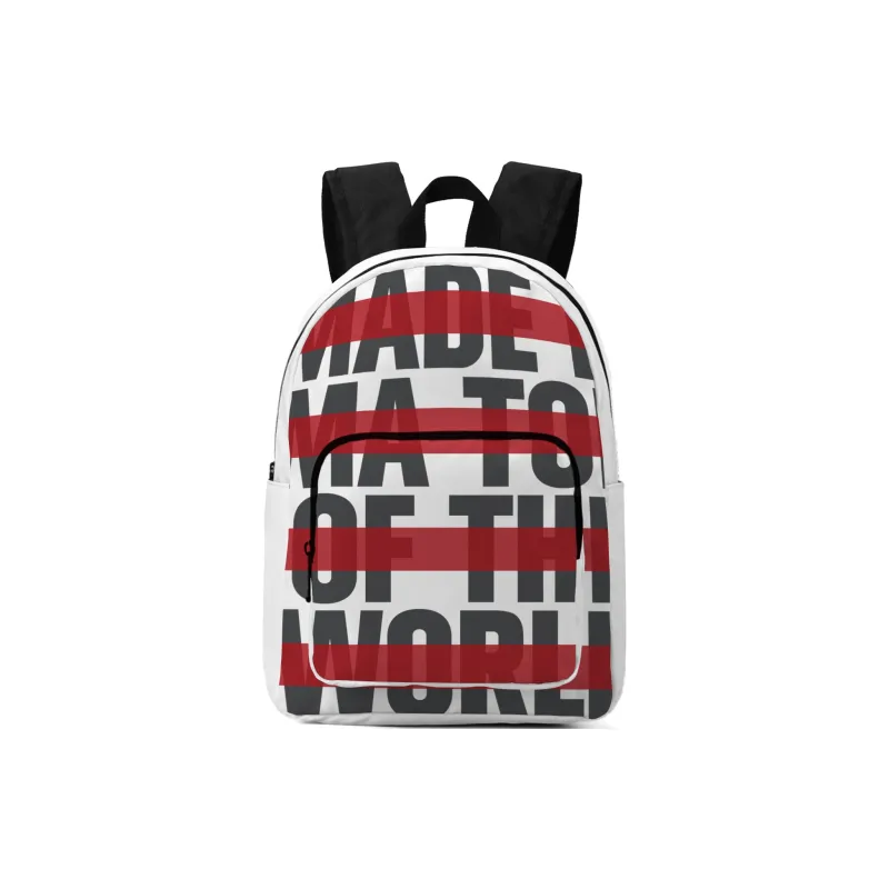 ONRF SOUNDBYTE Collaboration Polyester Water Repellent Backpack Medium Size Unisex White-14