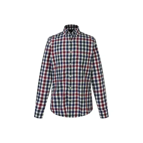 Paul & Shark Yachting Shirt Men's Gray Plaid Color