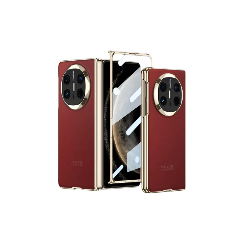 Mivana Leather Material Premium Men's Vegan Leather Business Style Phone Case Compatibility With Huawei Mate X6-12