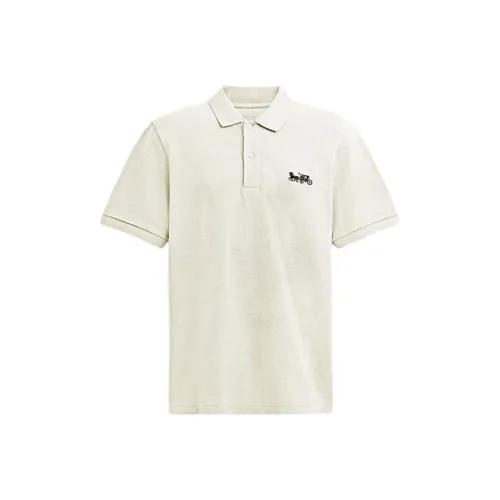 COACH SS24 Polo Shirt Men's White
