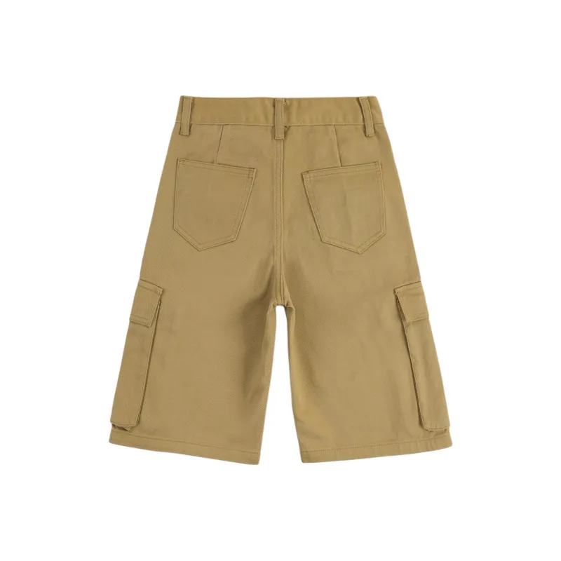 Rose Denim Shorts Women's Khaki-1