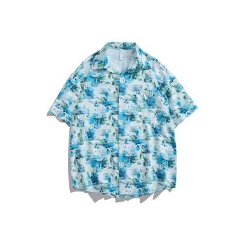 MOPE Floral Shirt Unisex Sicilian Blue