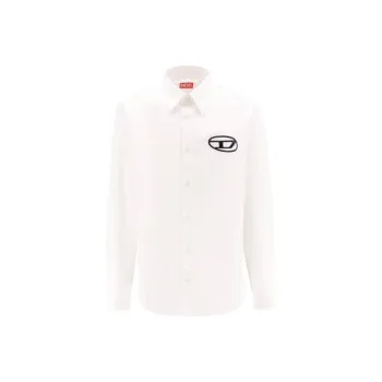 DIESEL Logo Embroidered Long-Sleeved Shirt