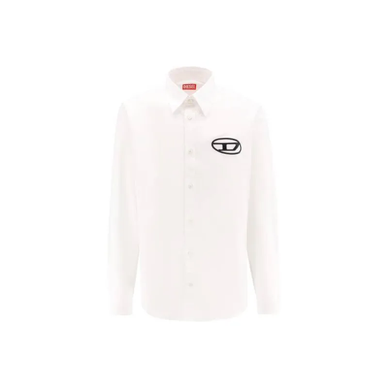 DIESEL Logo Embroidered Long-Sleeved Shirt-0