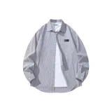 Denim Blue White Stripes (Includes Brooch)