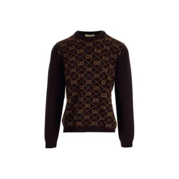 GUCCI Sweaters Men Dark Brown
