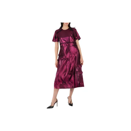 Burberry Short-Sleeved Dresses Women's Red