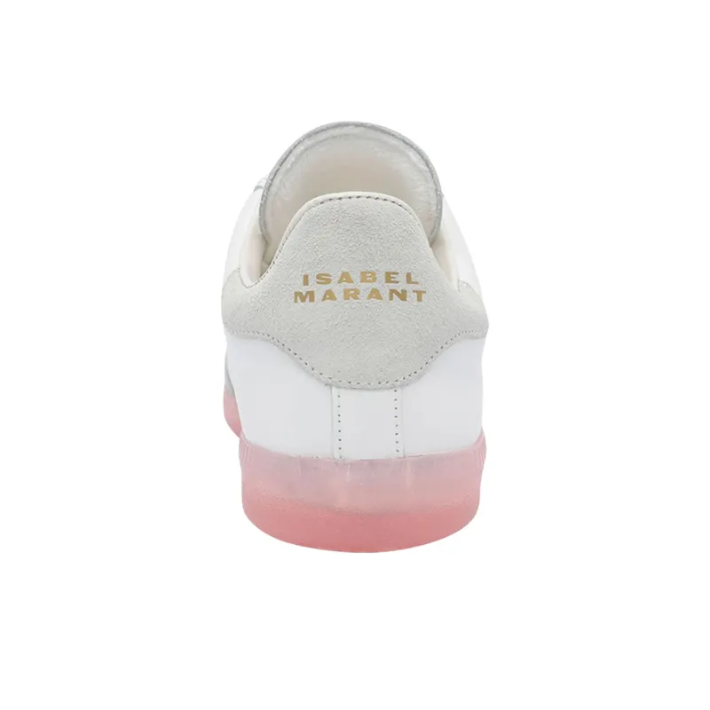 ISABEL MARANT Bryce Low Top Skateboard Shoes Women's White Pink-4