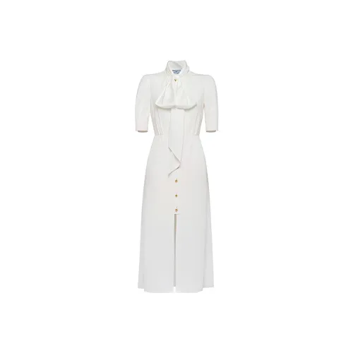 PRADA Short-Sleeved Dresses Women's White