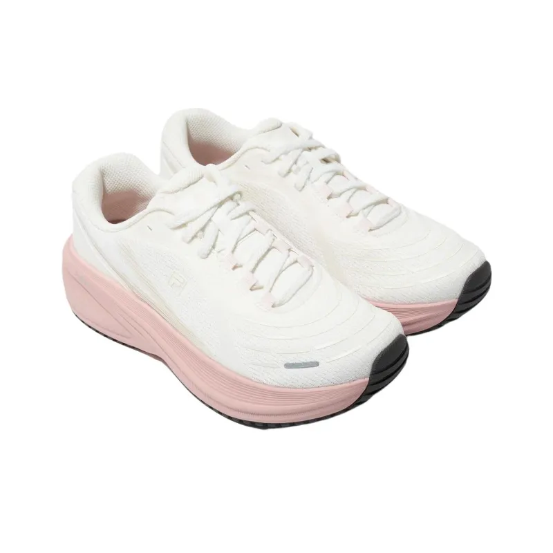 FILA Anti Slip Wear Resistant Low Top Running Shoes Women's White Pink-2