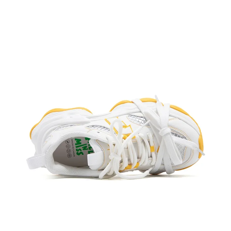 FALLINMISS Star Sea Shoe Series Lightweight Height Increasing Low Top Chunky Sneakers Women's-7