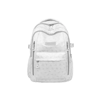 OURFUN Nylon Backpack Unisex Gray/Yellow/Green/Blue/Pink