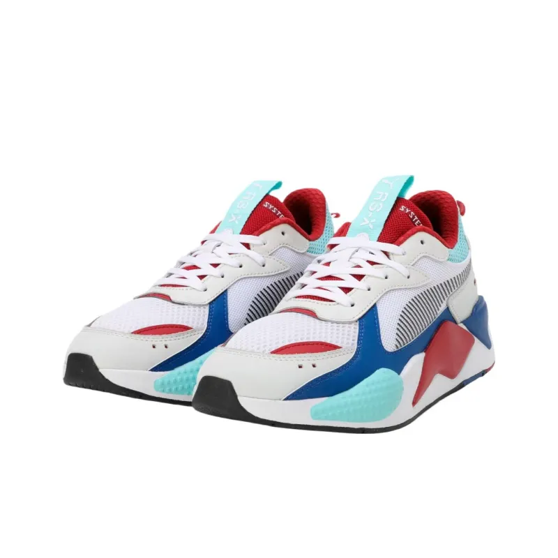 PUMA RS X Low Top Training Shoes Men's White Blue-2