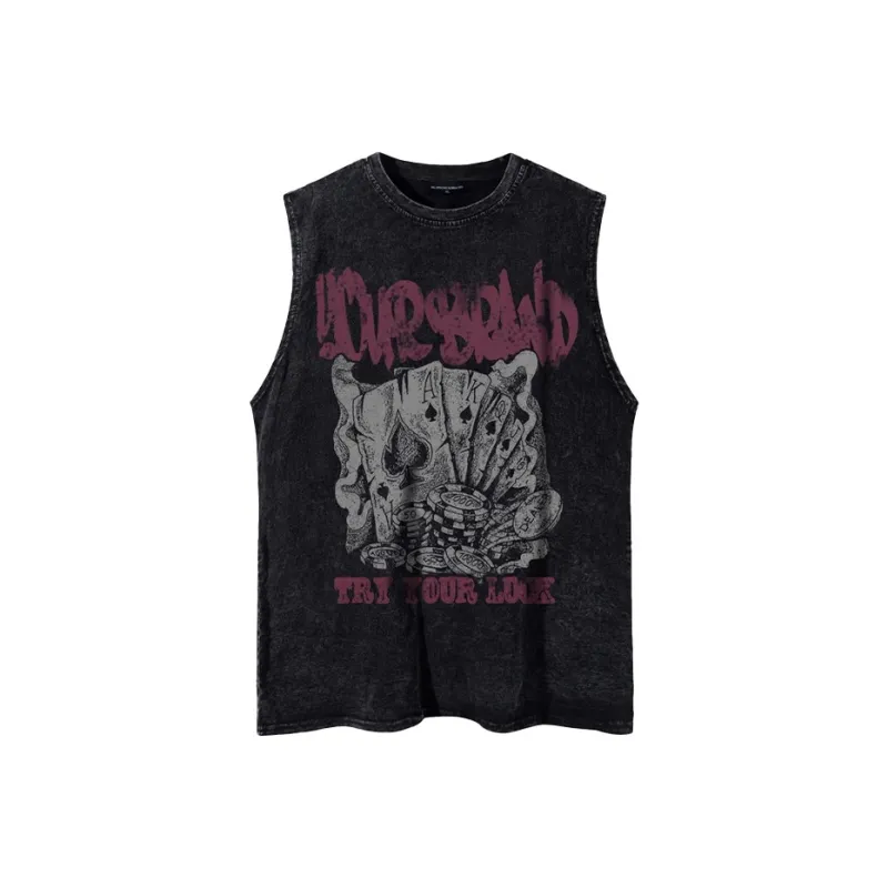 MAURRGOOU Tank Top Unisex Black-0