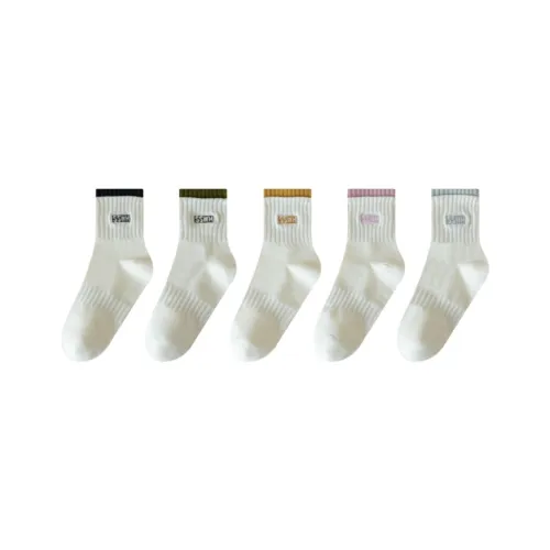 PLANDOO Mid Calf Socks Women's 5 Pack