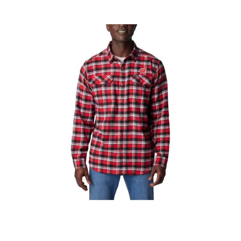 Columbia Collegiate Flare Gun™ Flannel Long Sleeve Shirt Shirt Men's Red-0