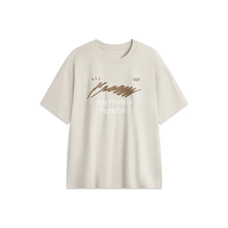 LiNing Sports Life Collection T Shirt Men's Mica Gray-0