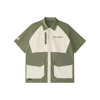 FILA FUSION Shirts Men Verdant Seaweed Green