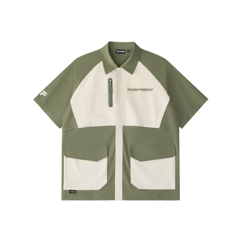 FILA FUSION Shirts Men Verdant Seaweed Green-0