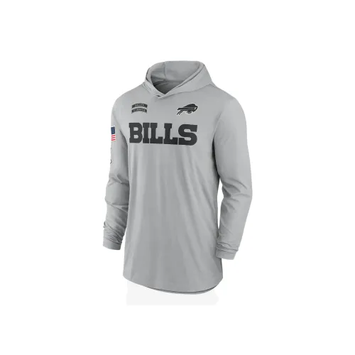 Nike Buffalo Bills Salute To Service Edge Mascot Lockup Men's Nike Dri FIT Nfl Long Sleeve Hooded Top