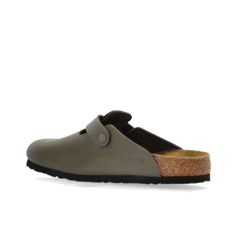 Birkenstock Boston Abrasion Resistant Slip Resistant Closed Toe Slippers Unisex Gray Regular Loose Fit-2