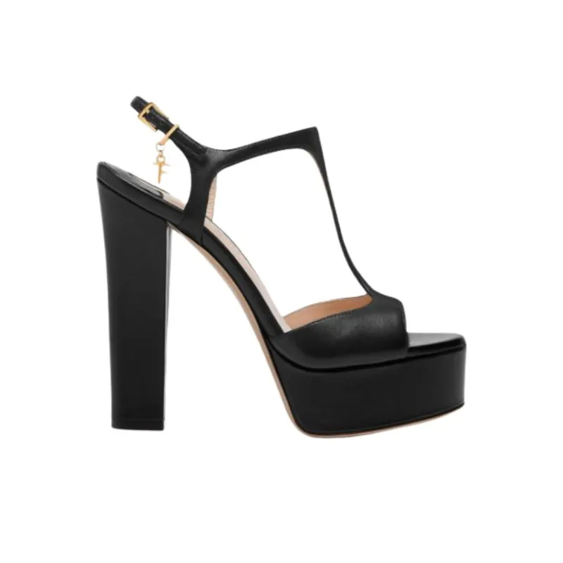 TF Angelina One Strap Sandals 13cm Women's Black-1