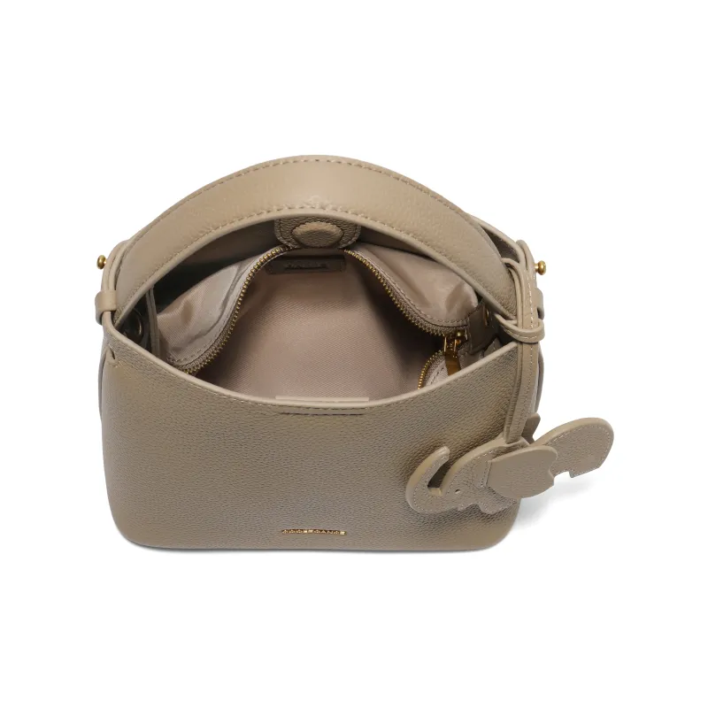 BELLE Cow Leather Bucket Bag, One Shoulder Handbag Medium Size Women's Multicolor-7