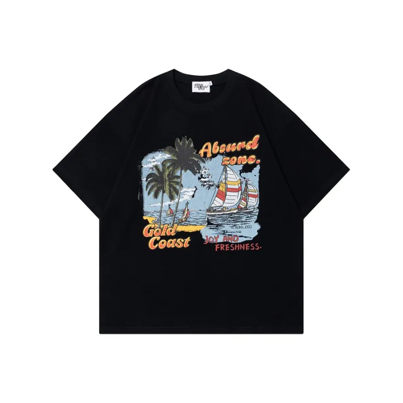 BONAS Heavyweight Vintage Hong Kong Chic Loose Fit Top Unisex-0
