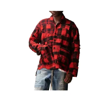 GREG LAUREN Checked Shirt Jacket