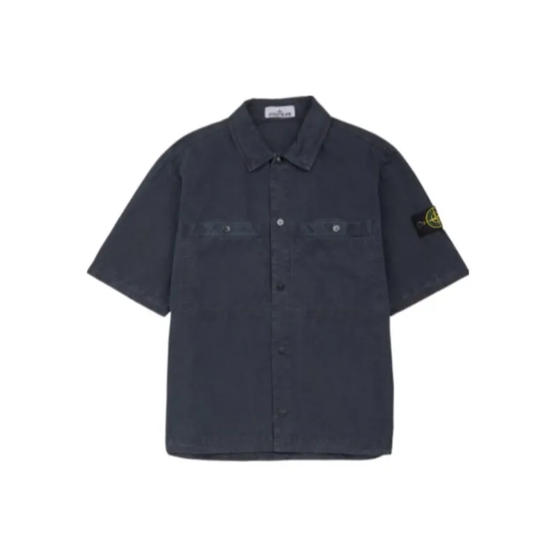 STONE ISLAND Shirts Men Blue-0