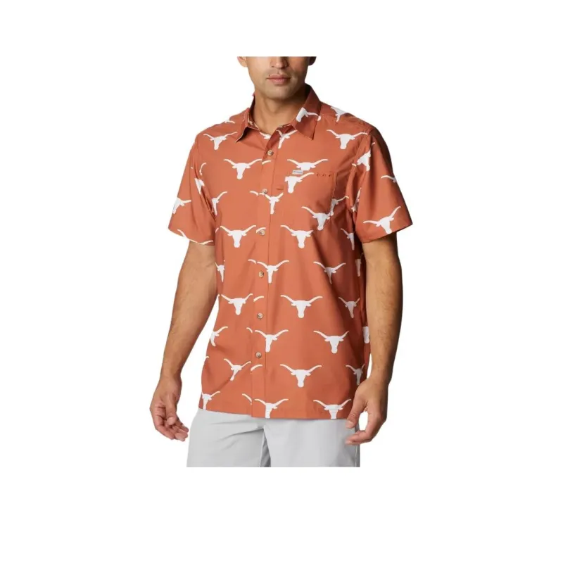 Columbia Collegiate PFG Super Slack Tide™ Shirt Men's Cedar Logo Print-0