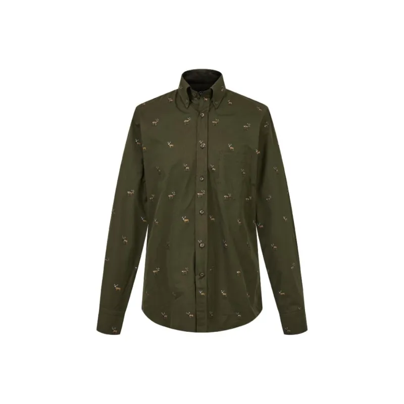 Paul & Shark Yachting Shirt Men's Olive Green-0
