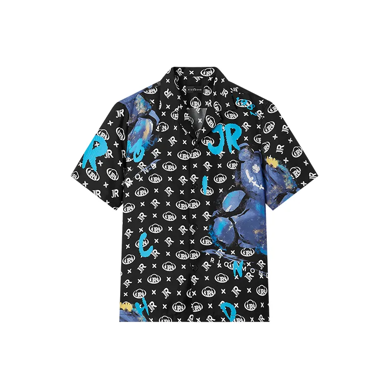 JOHN RICHMOND SS25 Shirt Men's Black Letter-0