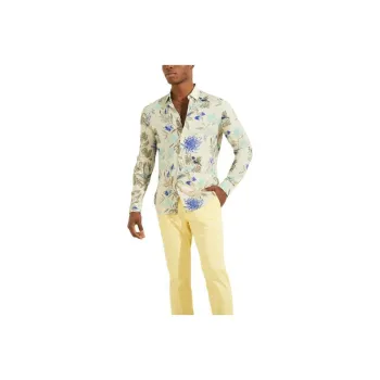 GUESS Bird Printed Shirt Shirt Men's White